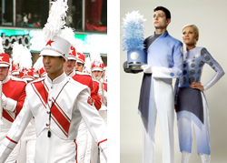 The Macy's Great American Marching Band sports uniforms from The Band Hall.
